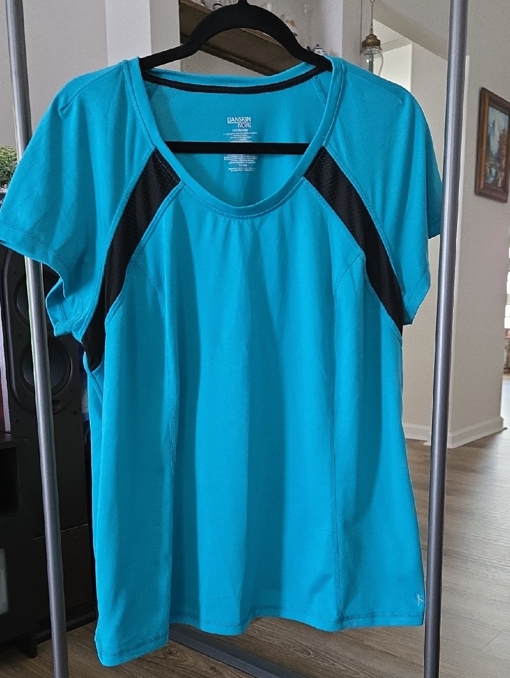 Danskin Now Turquoise Short-Sleeve Active Tee